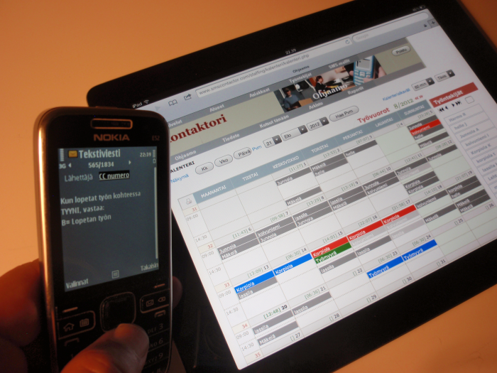 Kontaktoria voi k�ytt�� my�s puhelimella ja taulutietokoneella 
